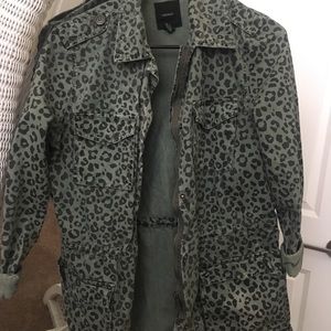 Cheetah Print Army Jacket